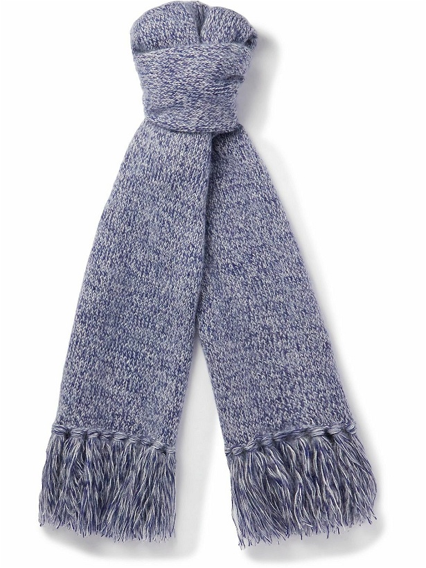 Photo: Massimo Alba - Fringed Wool, Mohair and Silk-Blend Scarf