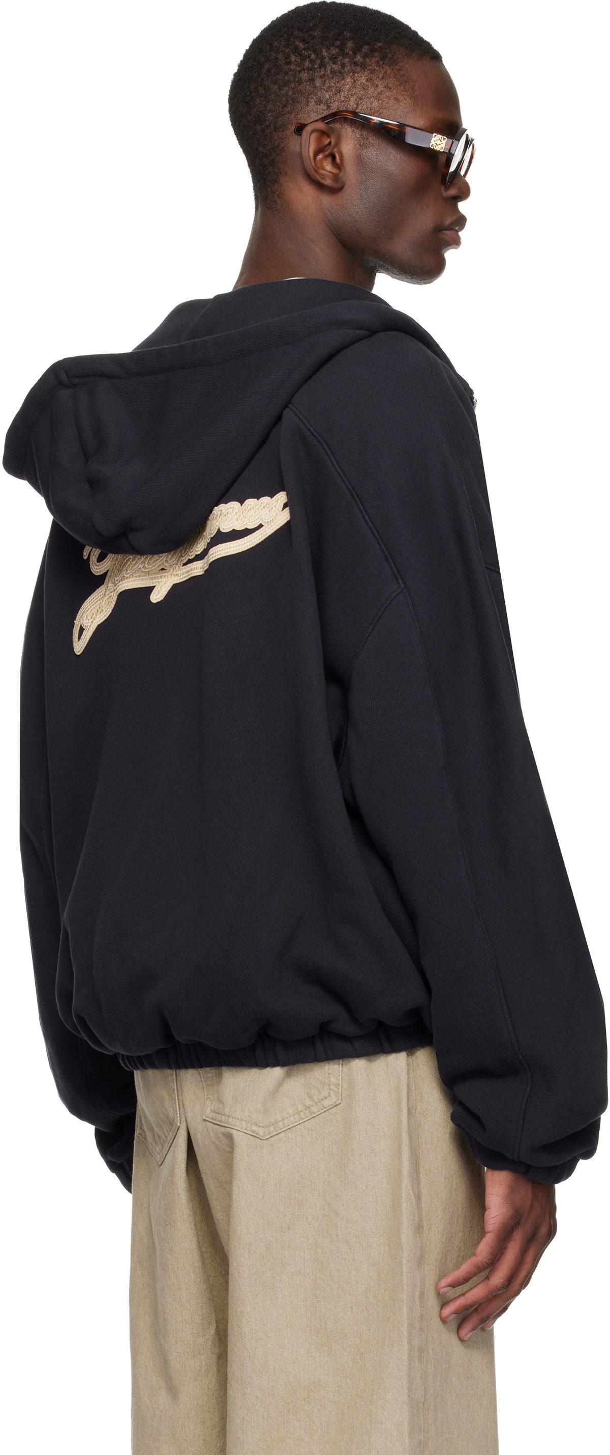 JACQUEMUS Navy 'The Torneo' Hoodie