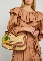Chloe Chloé Symbols Mirror Raffia bag Charm - Yellow - One Size
