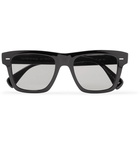 Berluti - Oliver Peoples Galleria Square-Frame Silver-Tone and Acetate Polarised Sunglasses - Men - Black