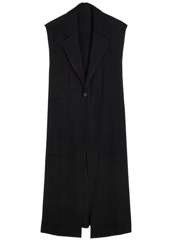 Photo: Issey Miyake Pleated Crepe Vest Black