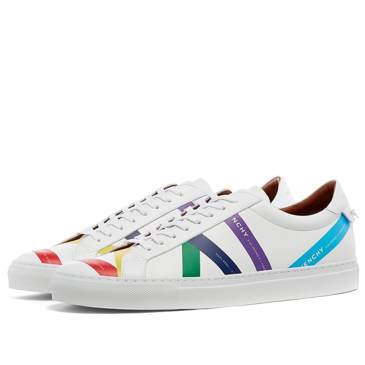 Photo: Givenchy Rainbow Tape Logo Urban Street Sneaker