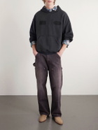 Cherry Los Angeles - Sun Faded Thermal Cotton-Fleece Hoodie - Black