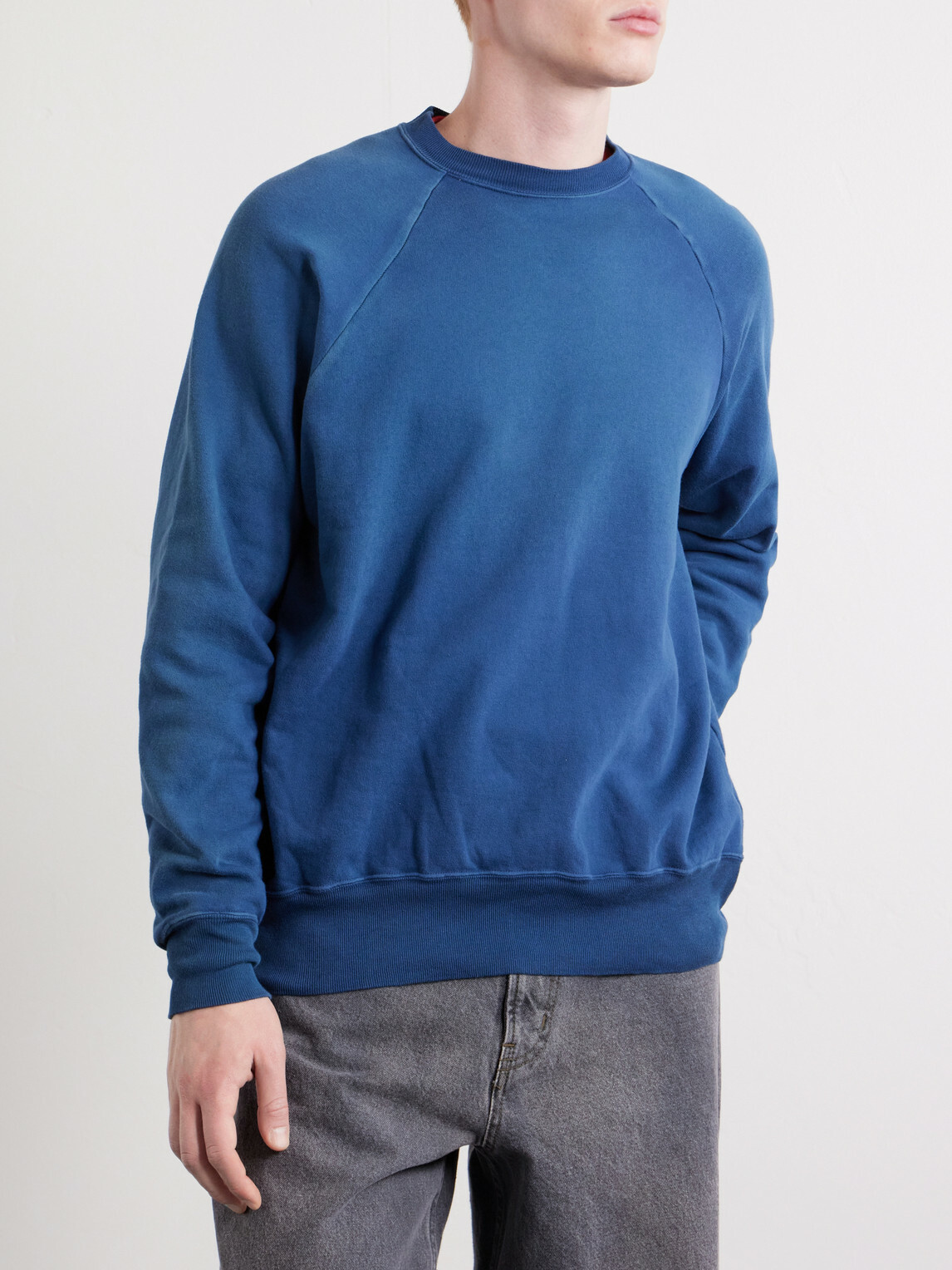 A.PRESSE - Cotton-Jersey Sweatshirt - Blue