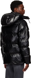 Advisory Board Crystals Black Puffer Coat