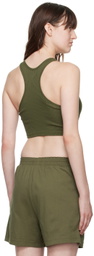 Alexander Wang SSENSE Exclusive Green Cropped Classic Tank Top
