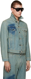 Jean Paul Gaultier Blue 'The Face' Denim Jacket