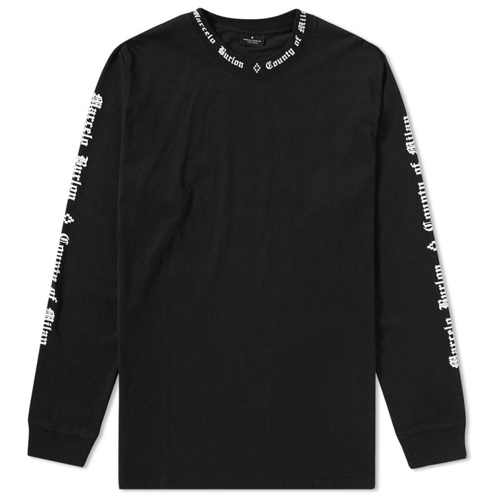 Photo: Marcelo Burlon Long Sleeve Logo Tape Tee Black