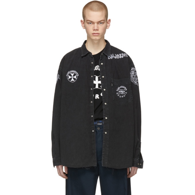 Photo: Vetements Black Levis Edition Denim Western Shirt