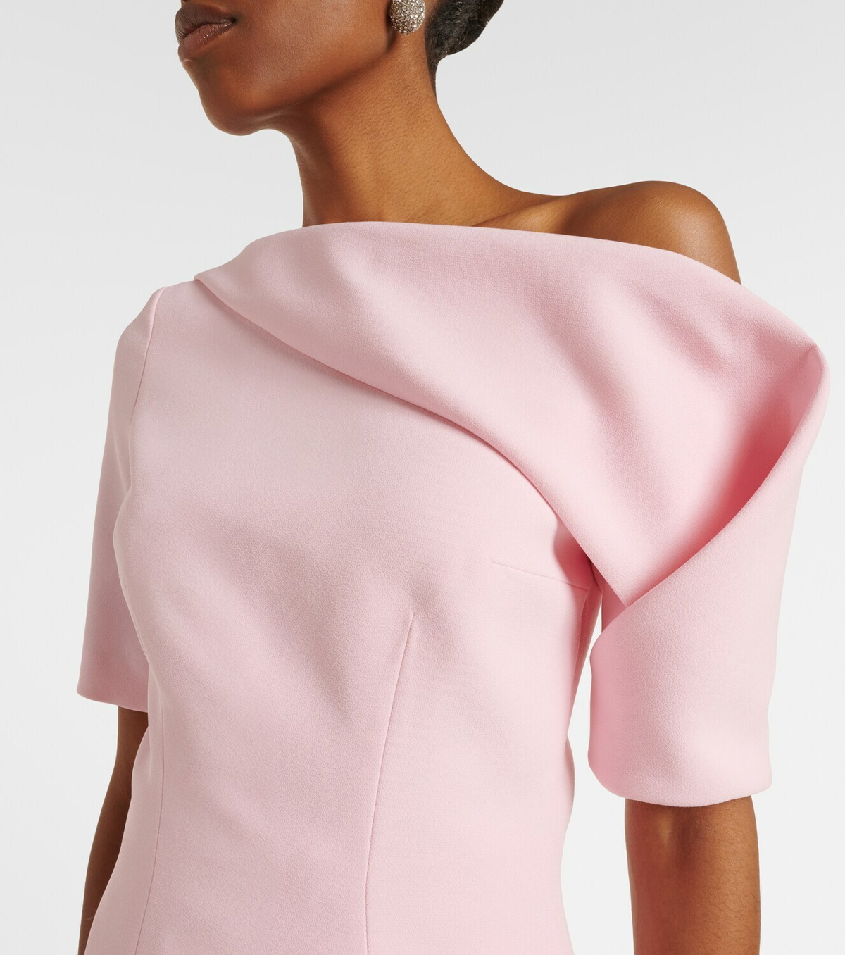 Safiyaa Marley draped crêpe top