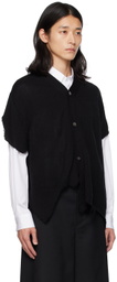 Black Comme des Garçons Black Asymmetrical Cardigan