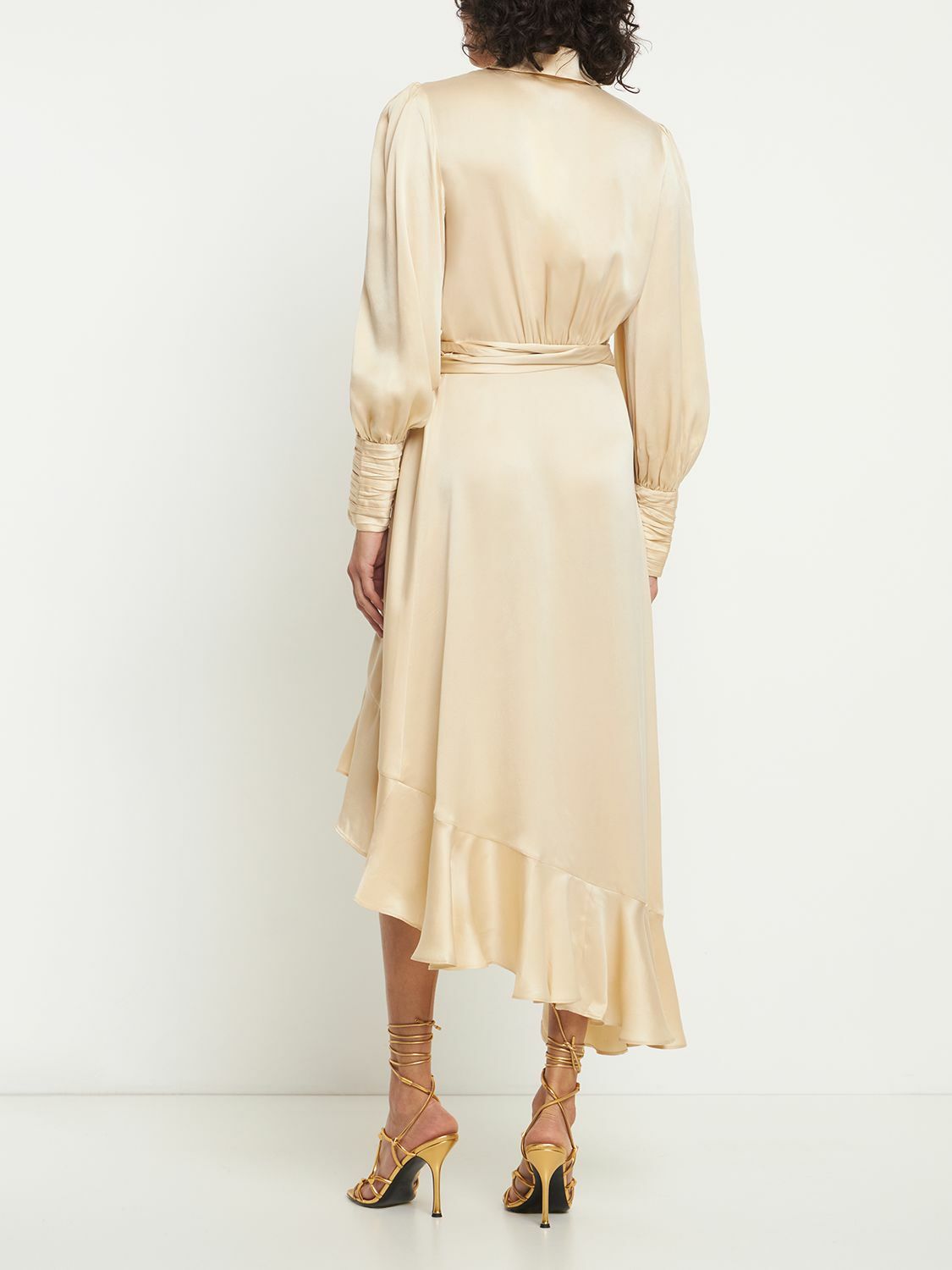 ZIMMERMANN Silk Wrap Midi Dress Zimmermann