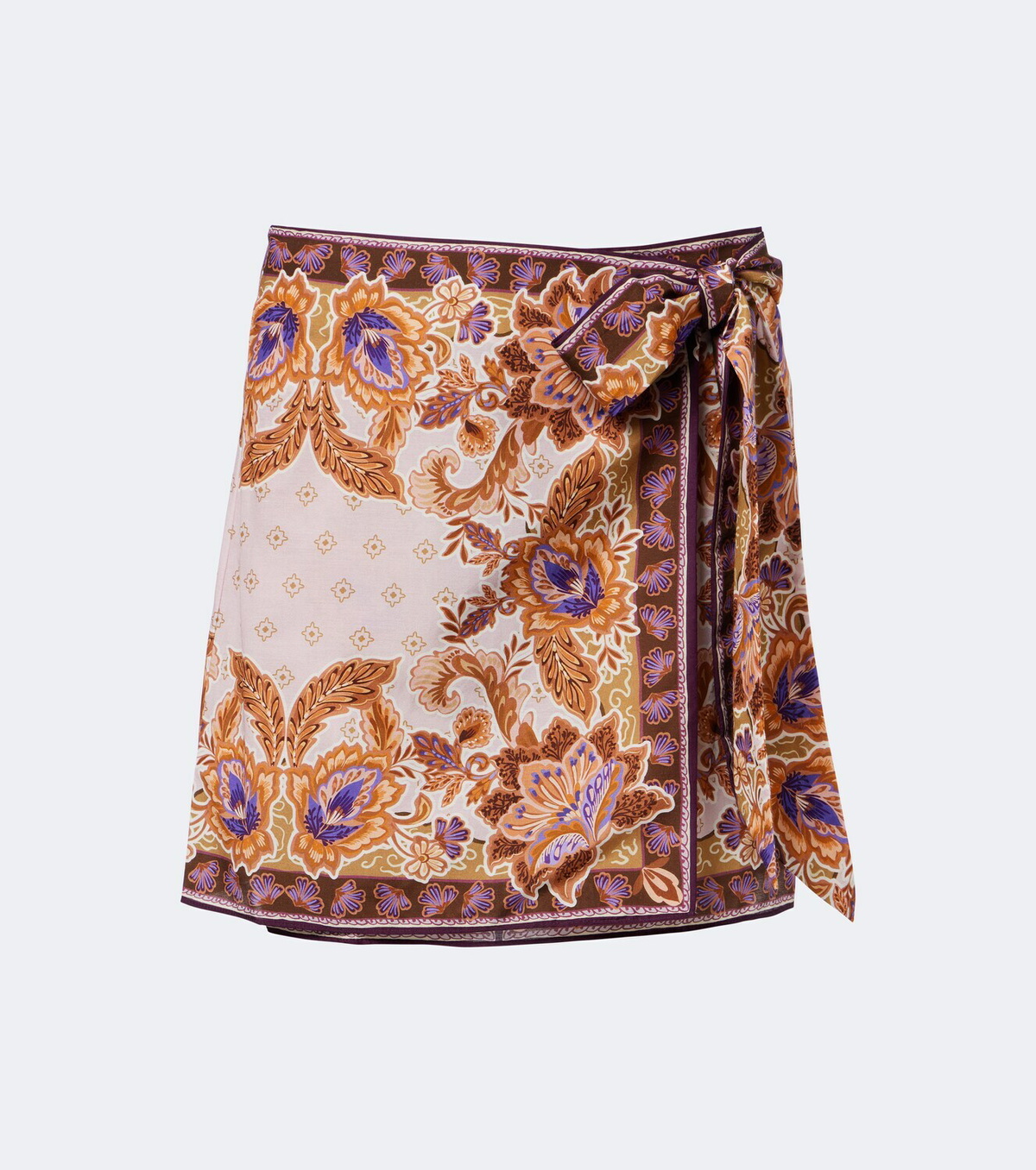 Alexandra Miro Lorelei printed cotton and silk wrap skirt