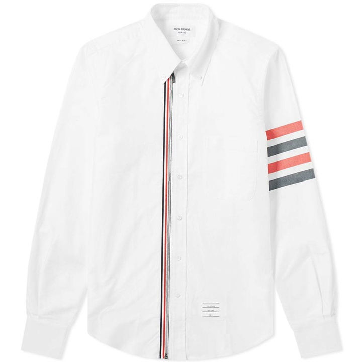 Photo: Thom Browne 4 Bar Zip Oxford Shirt