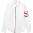 Thom Browne 4 Bar Zip Oxford Shirt