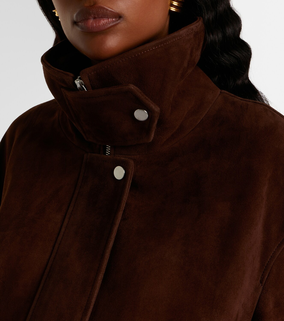 Nour Hammour Pia suede blouson jacket