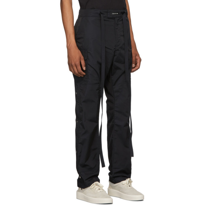 Fear of God Navy Nylon Snap Cargo Pants Fear Of God