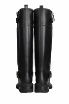 Via Roma 15 Low Heels Boots In Black Leather