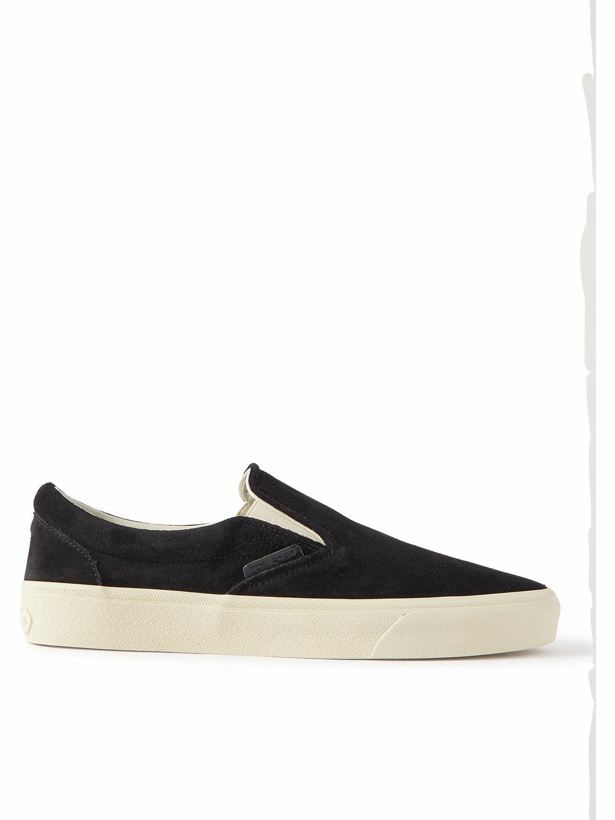 Photo: TOM FORD - Jude Suede Slip-On Sneakers - Black