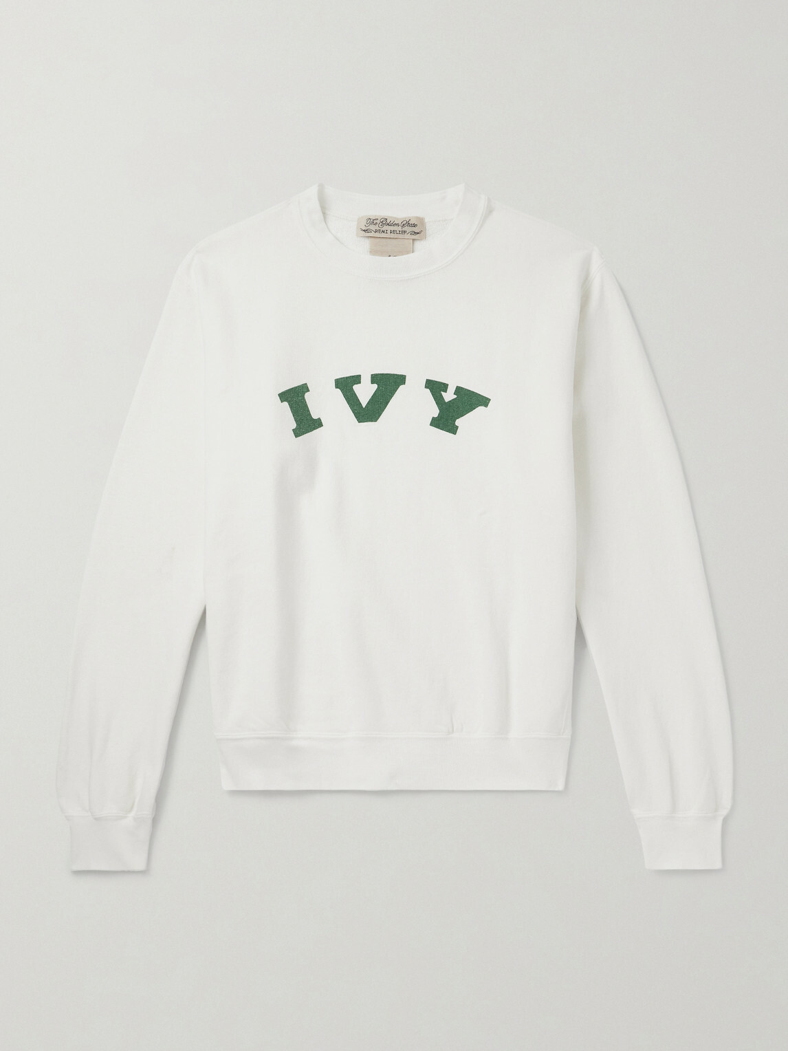 Remi Relief - Ivy Printed Cotton-Jersey Sweater - White