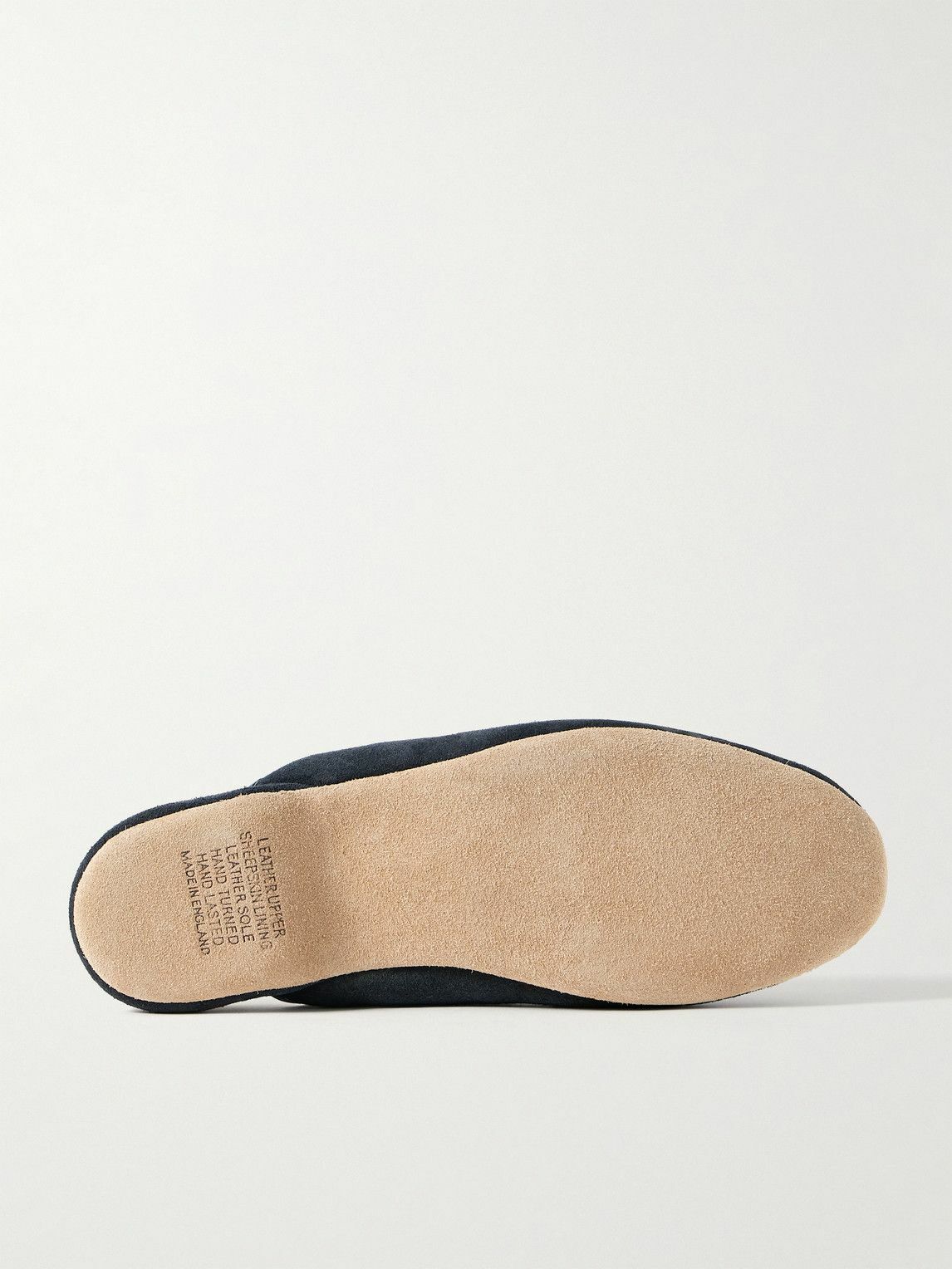 Derek Rose - Shearling-Lined Suede Slippers - Blue