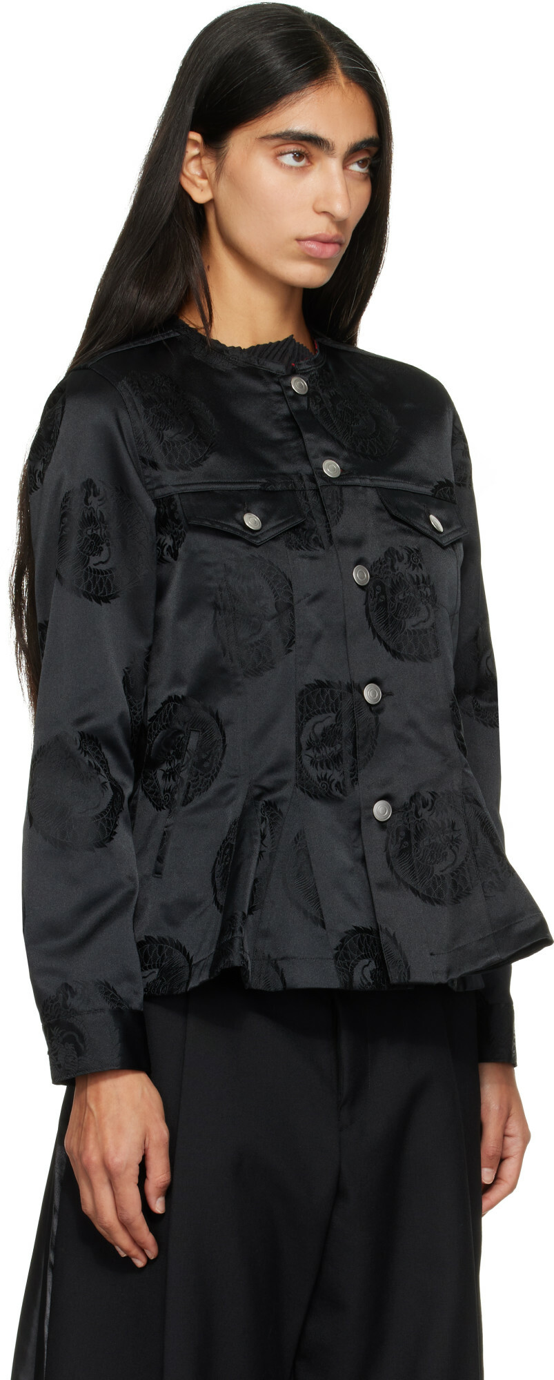 Comme des Garçons Comme des Garçons Black Jacquard Jacket