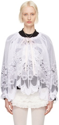 Yuhan Wang White Curtain Lace Blouse