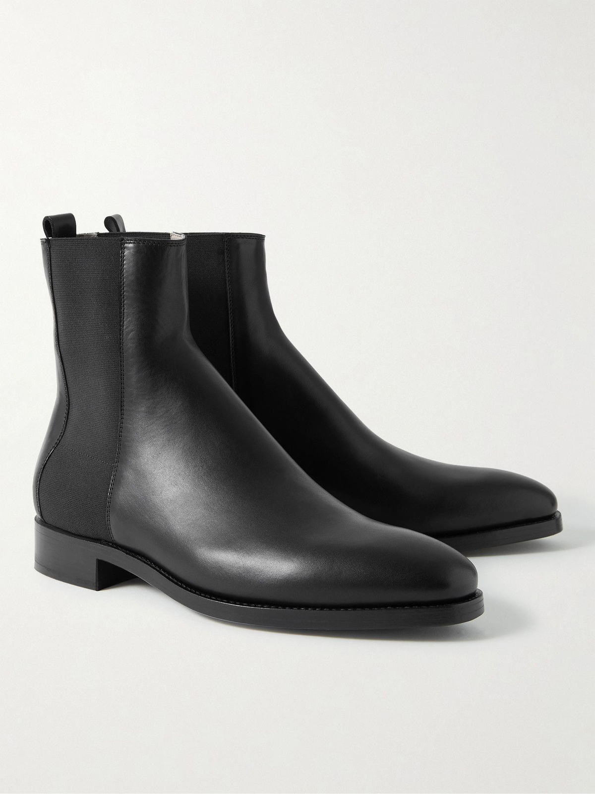 The Row Leather Chelsea Boots Black The Row