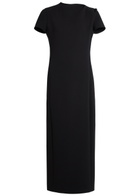 Khaite Iryl Open-back Draped Crepe Dress Black
