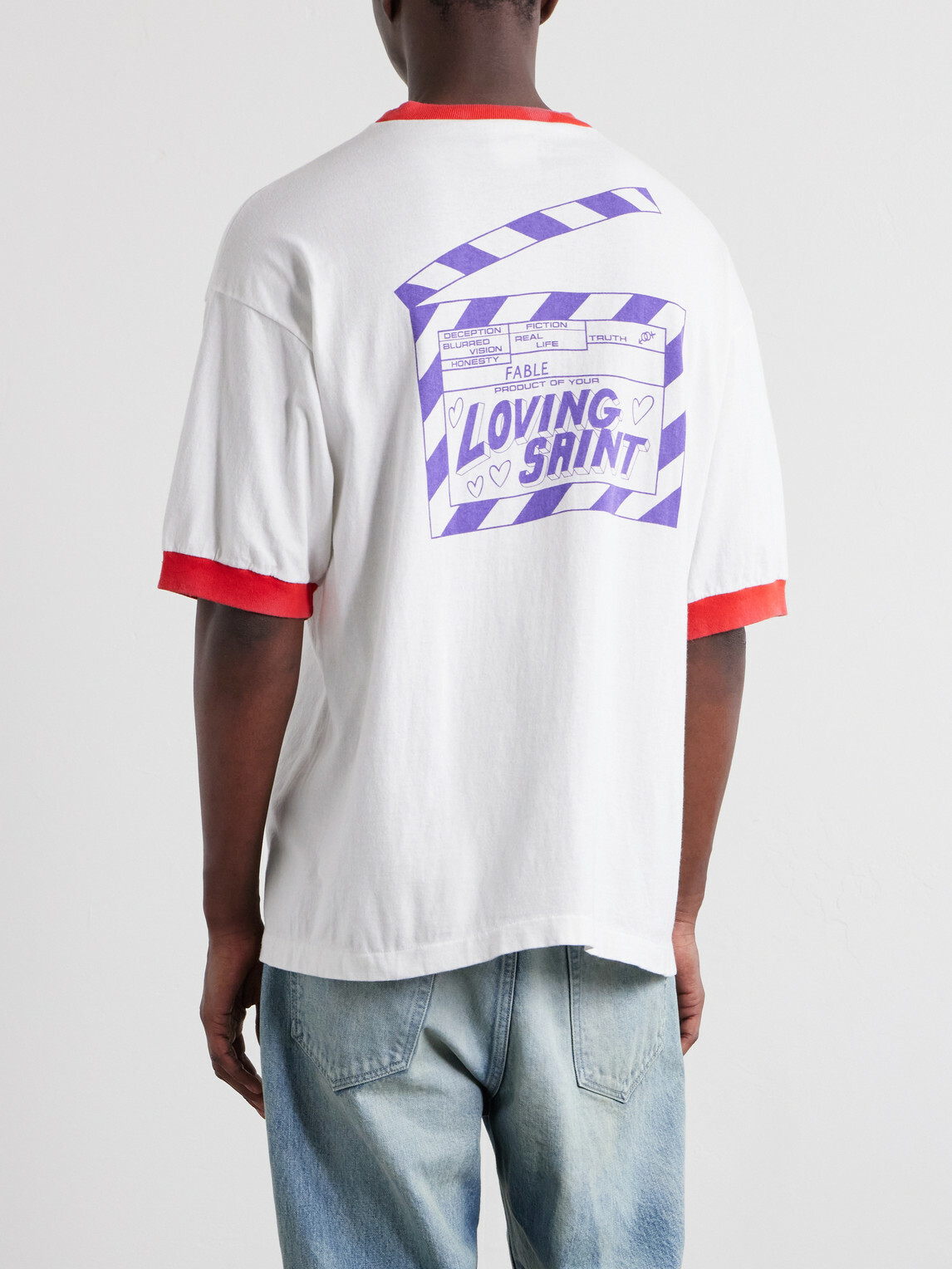 SAINT MXXXXXX - I Love Saint Cotton-Jersey T-Shirt - White