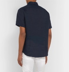 Hugo Boss - Luka Garment-Dyed Linen Shirt - Blue