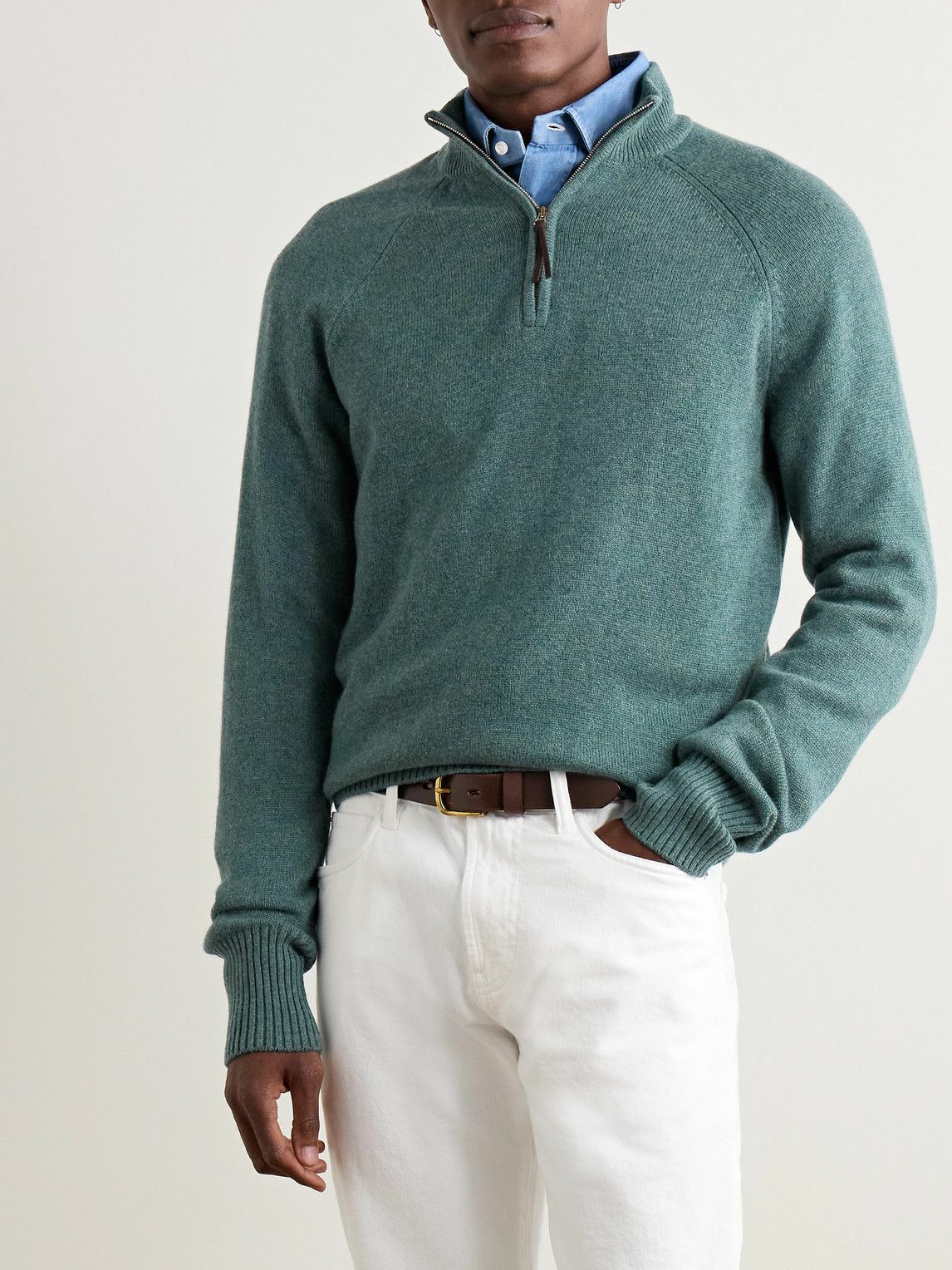Sid Mashburn - Cashmere Half-Zip Sweater - Blue