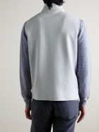 Peter Millar - Winsome Hybrid Quilted Striped Shell and Piqué Gilet - Gray