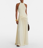 Bananhot Zoya draped halterneck maxi dress