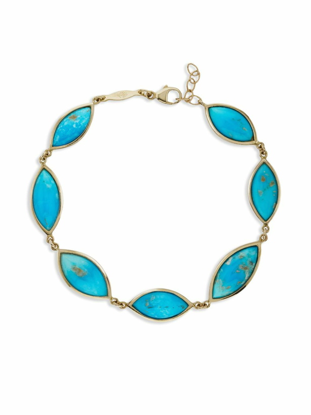 Photo: Jacquie Aiche 14K Yellow Gold Marquise-Bezel Turquoise Bracelet