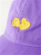 Acne Studios - Logo-Appliquéd Garment-Dyed Cotton Baseball Cap - Purple