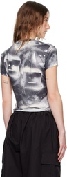 Acne Studios Gray Printed T-Shirt