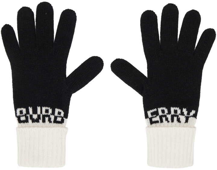 Photo: Burberry Black & White Two-Tone Gloves
