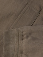 Zegna - Silk and Linen-Blend Bomber Jacket - Brown
