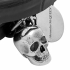 Alexander McQueen Men's Double Wrap Skull Bracelet in Black/Silver