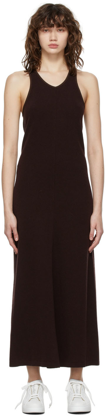 VAARA Brown Knit Long Dress