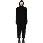 Julius Black Wool Single-Breasted Coat