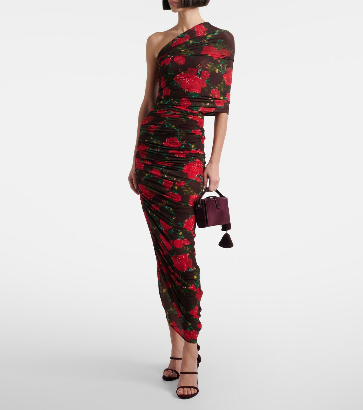 Magda Butrym Floral-appliqué suede mules