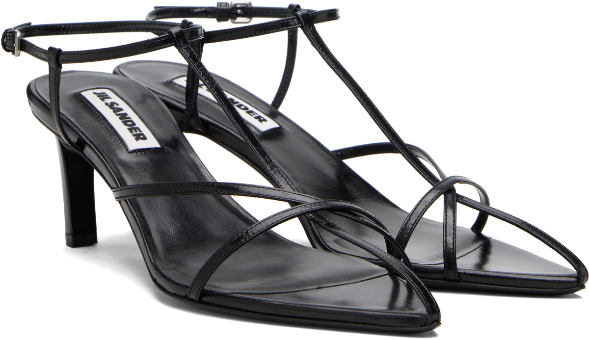 Jil Sander Black Cage Heeled Sandals