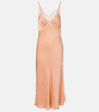 Poupette St Barth Luli lace-trimmed satin slip dress