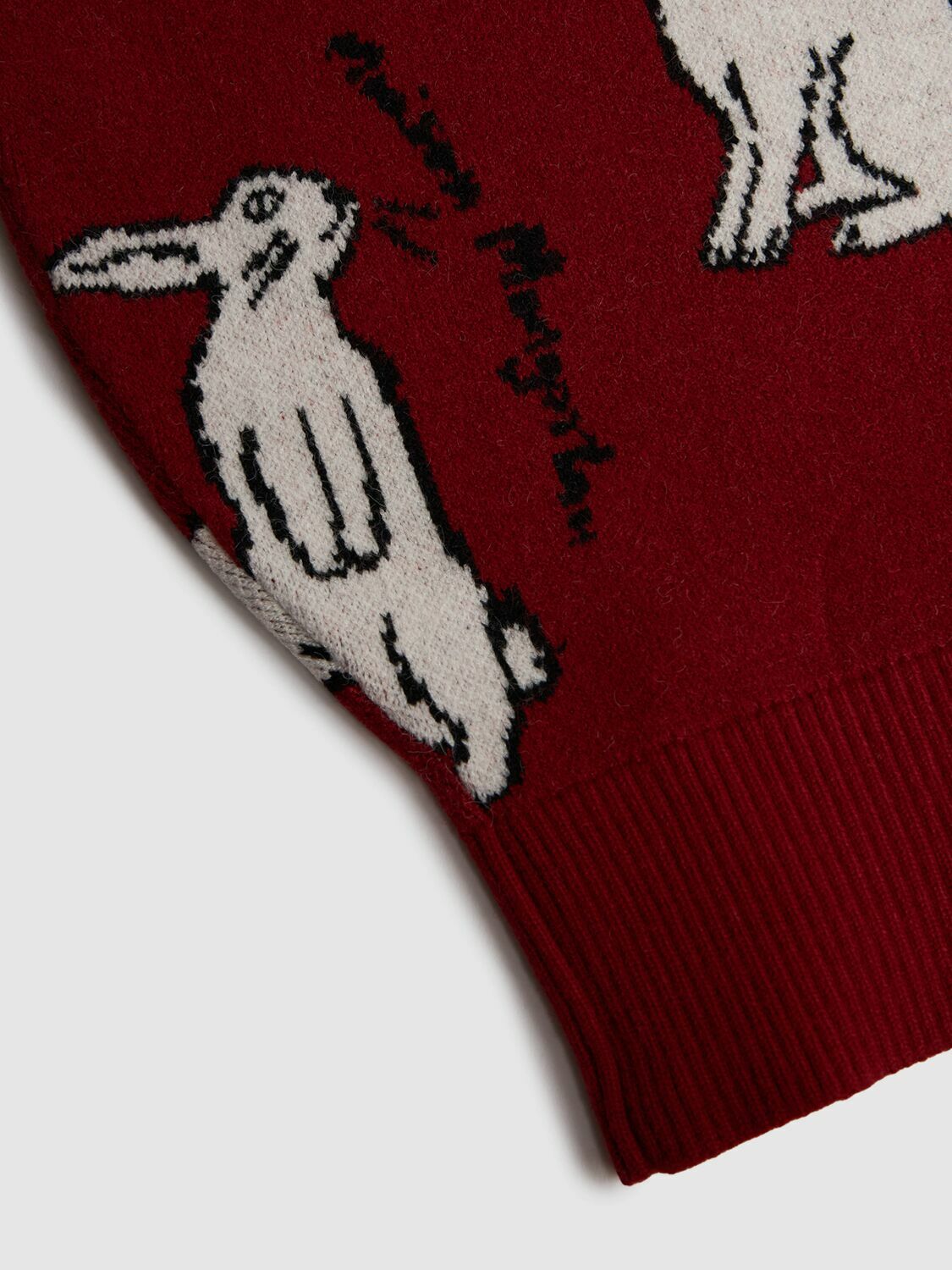 MAISON MANGOSTAN Rabbit Print Viscose Bland Balaclava