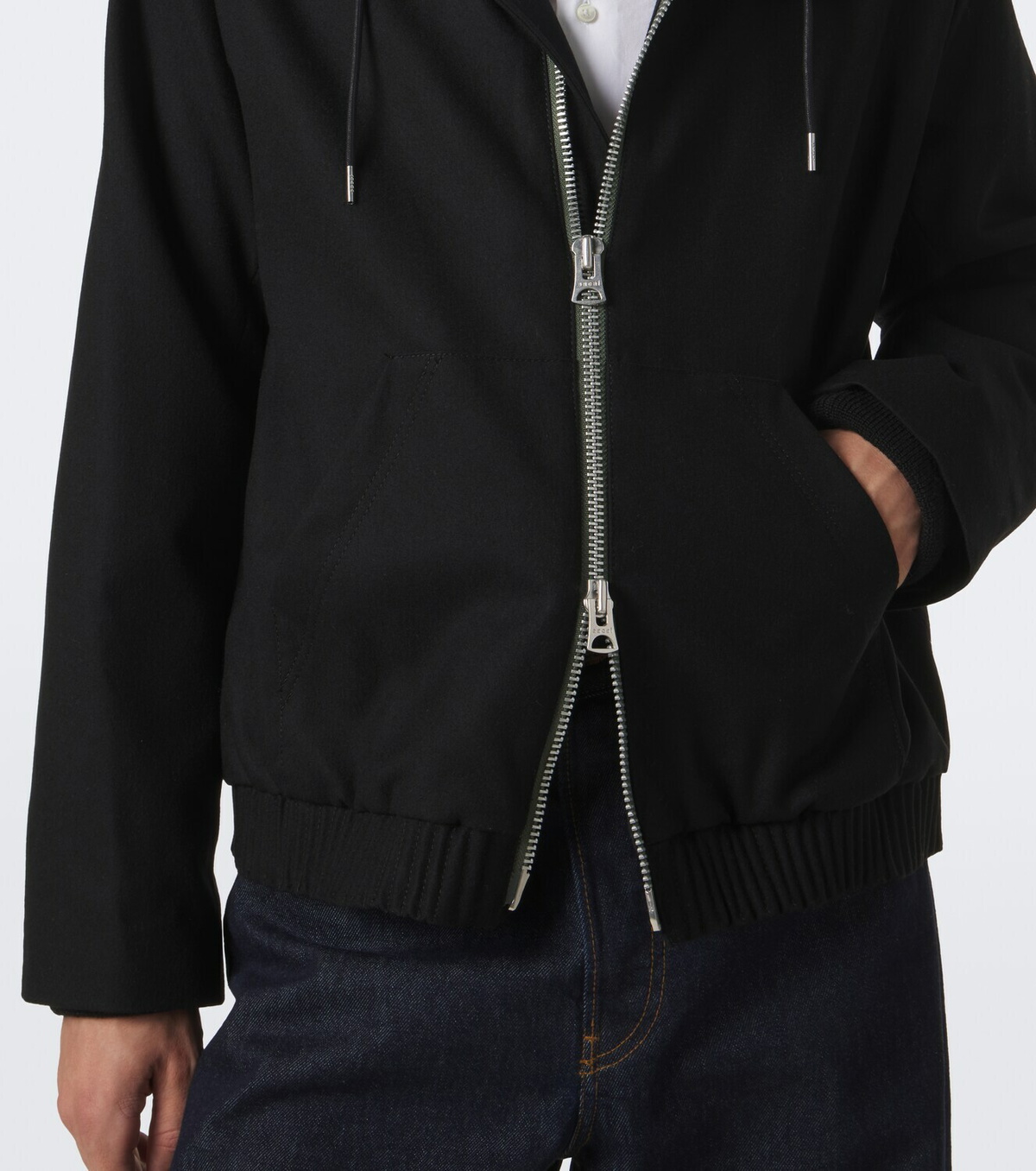 Sacai Hooded wool jacket