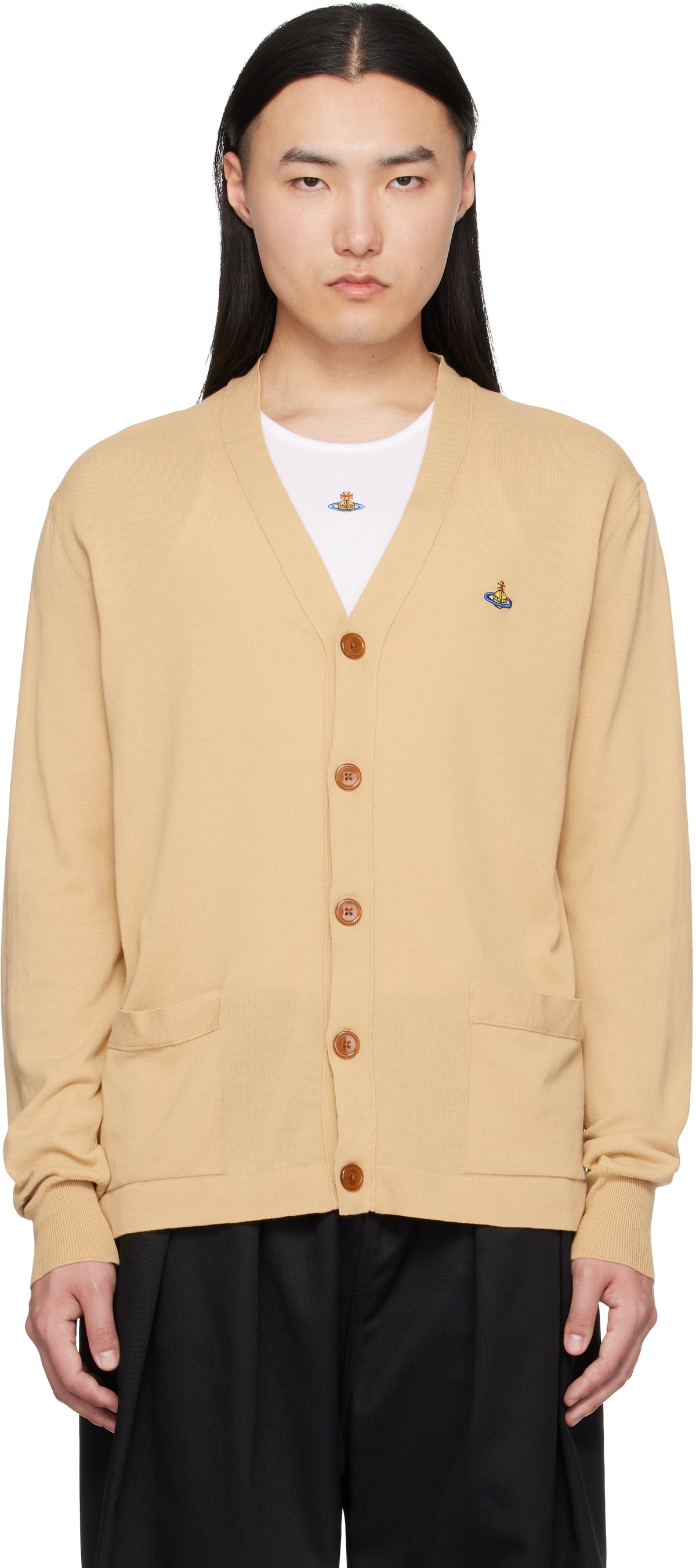 Vivienne Westwood MAN レイヤードニットカーディガン 44 Vivienne Westwood Pink Man Sweater Vivienne Westwood