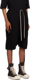 Rick Owens DRKSHDW Black Drawstring Shorts