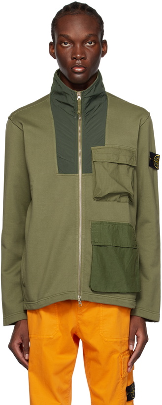 Photo: Stone Island Green Paneled Jacket